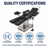 Table d'opération électrique à 4 moteurs, en acier inoxydable 304, table chirurgicale robuste avec plateau pour radiographie, certifiée CE pour les interventions chirurgicales