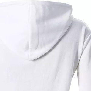 Sweat à capuche à fermeture éclair pour femmes imprimé ou brodé sur mesure pour femmes Sweat à capuche à fermeture éclair pour femmes Top qualité crop top hoodie teint en blanc - Product Image 3
