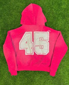 Sweat-shirt à capuche d'hiver personnalisé de haute qualité avec logo, effet délavé, vintage, en coton mélangé thermique, avec poche, pour adultes - Product Image 4