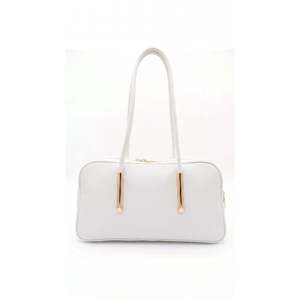 Borsa a Spalla Strutturata in Vera Pelle Dollaro con Catena e Chiusura a Cerniera, Made in Italy - Product Image 4