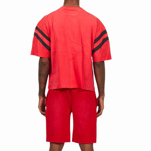 Ensemble T-shirt et short pour homme, coupe facile, deux pièces, tenue décontractée pour l'entraînement sportif, la salle de sport, la remise en forme, l'été, le quotidien - Product Image 6