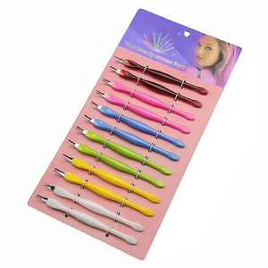 Juego de 12 Piezas de Herramientas Profesionales para Eliminar Piel Muerta, Empujador de Cutículas, Removedor de Callosidades de Pies con Mango de Plástico - Product Image 1