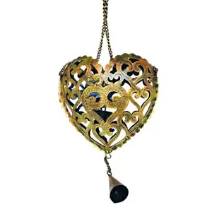 Hanging Single Bell Heart T-Light with Luxury Designed & High Material Tea Light Holder Made For Home Decor By Export