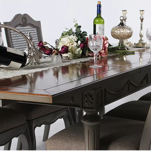 Juego de comedor de madera de caoba duradero con diseño clásico Vintage de Indonesia n. ° 1365 muebles de restaurante para hoteles - Product Image 2