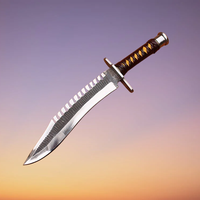 Couteau de suivi en acier au carbone fait à la main avec manche en bois gainé de cuir et gaine en cuir fin produit tendance articles viraux