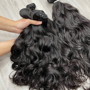 Extensiones de Cabello Humano Remy de Alta Calidad, Ondulado Natural, en Paquetes de Cabello Virgen Vietnamita, Venta al por Mayor de Fábrica - Product Image 1