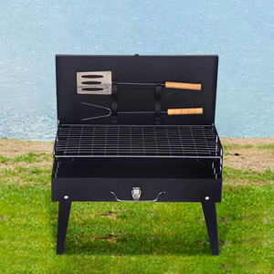 Đa chức năng xách tay gấp BBQ nướng than Tương thích cho cắm trại, gia đình sử dụng ngoài trời với treo Rack & BBQ Kit - Product Image 2