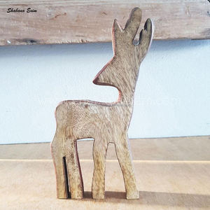 2024 Premium Quality Eco-Friendly Wooden <b>Reindeer</b> <b>Christmas</b> Ornaments Table <b>Decorations</b> - Product Image 1