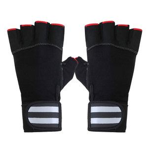 Gants de fitness en cuir de couleur unie de haute qualité OEM Impression de logo personnalisé Meilleure option bon marché pour l'haltérophilie - Product Image 4