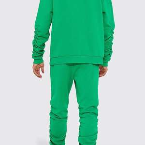 Nouveau survêtement personnalisé ensemble de pantalons évasés 2 pièces pour hommes ensemble de deux pièces crop top pantalon de survêtement évasé pour hommes et sweat à capuche - Product Image 5