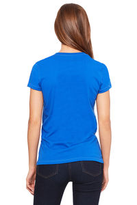 Bleu royal prix en vrac t-shirts pour dames Bella toile 3415C unisexe Tri-blend à manches courtes col en v t-shirt - Product Image 3