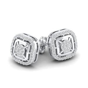 Luxury 925 <b>Sterling</b> <b>Silver</b> <b>Stud</b> Earrings 14k Gold Lab grown Diamond Hip Hop Design Main Stone Lab created Diamond <b>Stud</b> for Women - Product Image 3