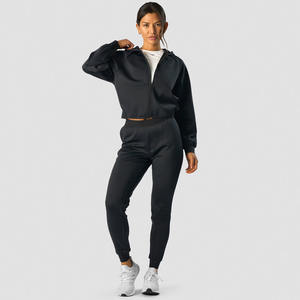 เสื้อฮู้ดซิปอัพสำหรับผู้หญิงมีโลโก้ปักกันรอยยับระบายอากาศได้ชุดออกกำลังกายและชุดออกกำลังกายสำหรับผู้หญิง - Product Image 1