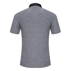 Vente en gros Polo noir avec col gris contrasté Polo avec logo personnalisé Fournisseur en gros OEM Commandes couleurs disponibles - Product Image 5