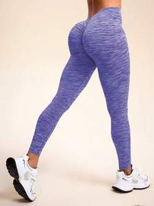 Best-Selling High Waist Sand-Washed Seamless Pants Elastic Waist with <b>Tummy</b> <b>Control</b> Butt-Lifting Features Workout Yoga <b>Leggings</b> - Product Image 3