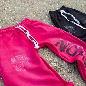 Pantalones Deportivos Lisos Personalizados de Fabricante, Ropa Urbana OEM, 100% Algodón, Cordón Ajustable, Estampado en Serigrafía, Pantalones Acampanados para Hombre - Product Image 4