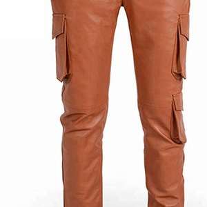 Hot Sale <b>Leather</b> <b>Pants</b> With Customization Logo and Printing OEM Good Quality Breathable <b>Men</b> <b>Leather</b> <b>Pants</b> Reasonable Price - Product Image 2