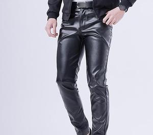 กางเกงหนังโลโก้สั่งทำสำหรับผู้ชาย ผลิตจากหนังคุณภาพสูง ทรงสกินนี่ สำหรับขี่มอเตอร์ไซค์ ระบายอากาศได้ดี ขายส่ง - Product Image 2
