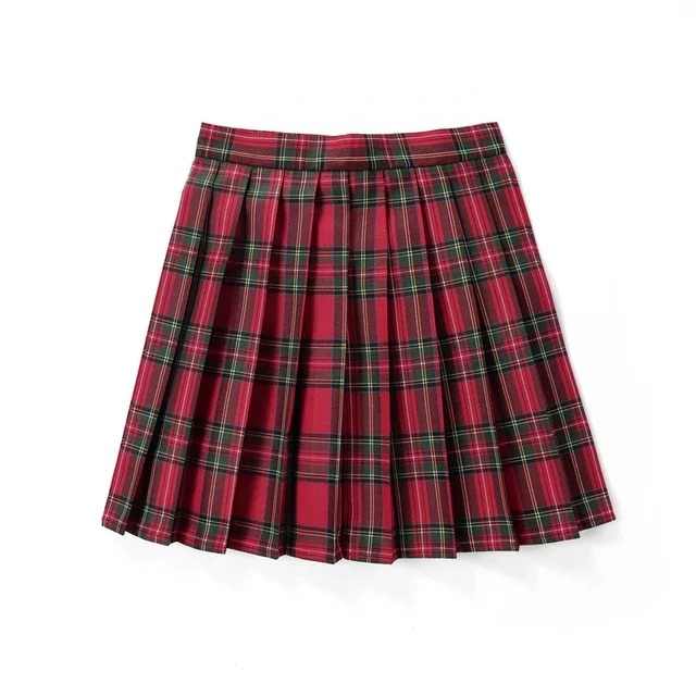 Summer Women High Waist Pleated Plaid Skirts Mini Tennis Skirt JK Japanese School Uniform Short A-Line Mini Skirt Girl