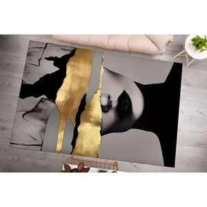 <b>Abstract</b> Woman <b>Rugs</b>, Golden Woman <b>Rugs</b>, Woman <b>Rugs</b>, Modern <b>Rugs</b>,Goblen <b>Rug</b> - Product Image 1