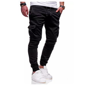 Men's Casual Cargo Pants High Waist Elastic Drawstring Multiple Pockets <b>Canvas</b> Jogger Lightweight Quick Dry Breathable Winter - Product Image 6