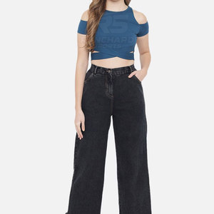 Haut court décontracté d'été pour femmes, t-shirt à manches courtes élégant, haut court tendance pour femmes, t-shirt ajusté à la mode - Product Image 5