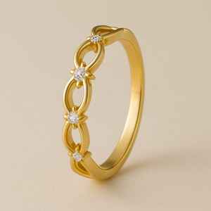 Anillo DE BODA sencillo de oro amarillo de 14K para mujer, Diamante cultivado en laboratorio redondo Natural, certificado GIA, chapado en rodio, regalo perfecto - Product Image 2