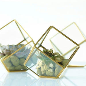 Terrario de Metal moderno con forma de cubo, jarrón de mesa versátil para decoraciones de jardín para el hogar, boda elegante con plantas y flores - Product Image 6