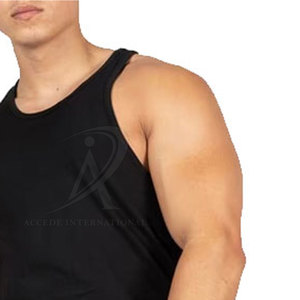 เสื้อกล้ามใส่เล่นกีฬาของผู้ชายเสื้อฟิตเนสสีตามสั่ง - Product Image 5