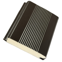 Porte de garage à enroulement isolée moderne avec double paroi en alliage d'aluminium, valeur R 3.2, surface finie, pour usage en parc et en villa