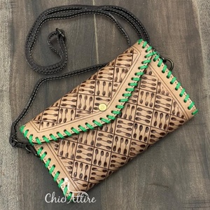 กระเป๋าคลัทช์หนังใส่โทรศัพท์หนังสไตล์ตะวันตกสำหรับผู้หญิงกระเป๋าเงินมาใหม่ใช้ได้หลายรูปแบบ - Product Image 1