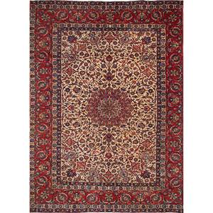 Alfombra de Lana Anudada a Mano Aalam Gold Pae-5117, Rectangular con Patrón de Medallón, para Sala de Estar y Dormitorio, Hecha a Mano - Product Image 1