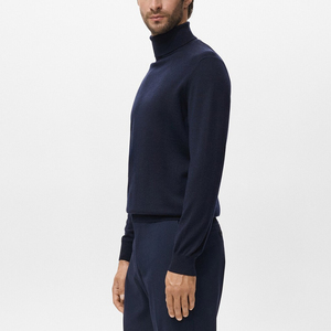 เสื้อสเวตเตอร์ถักอะคริลิคสำหรับผู้ชายเสื้อสเวตเตอร์ถักคอเต่าใส่สบายออกแบบโลโก้ได้ตามต้องการ - Product Image 2