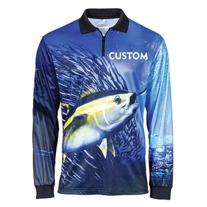 Customized <b>Low</b> Price New Fashion Sublimation Fishing Jerseys Best Quality Custom Logo Sublimation Fishing Jerseys Breathable - Product Image 5