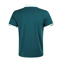 Camisa Polo Verde Azulado al por Mayor para Hombre |   Camiseta de Lujo con Cuello Blanco y Ribete en Contraste Personalizado