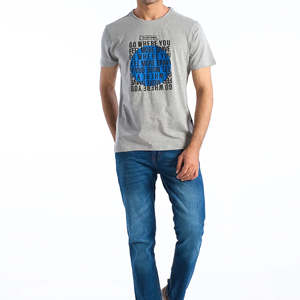 Nueva llegada personalizada serigrafía cuello redondo peso pesado hombres camiseta serigrafiada camiseta - Product Image 4