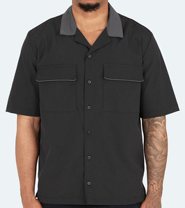 Chemise de sonnerie personnalisée en gros Chemise légère de haute qualité Chemises en coton décontractées à col de couleur contrastée - Product Image 1