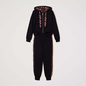 Ensemble de survêtement pour femmes en coton 100% Coupe régulière Automne Décontracté à capuche Couleur unie Manches longues Ensemble pour femmes de haute qualité - Product Image 6