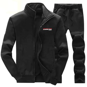 Basics algodón buen precio traje de sudor 2 piezas personalizado Unisex deporte Jogging trajes en blanco liso hombres ropa deportiva chándal - Product Image 1