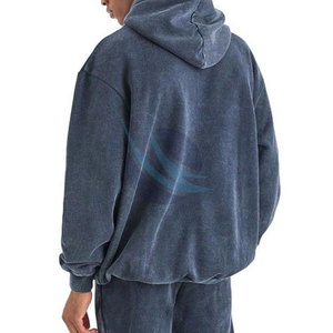 Chándal de gran tamaño de algodón 100%, chándal de invierno lavado con ácido, chándal transpirable para hombre, chándal con logotipo personalizado de alta calidad - Product Image 5