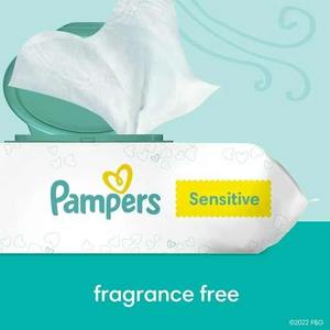 Pampers Sensitive Baby Wipes 12x Flip-Top Packs 1008 Lingettes écologiques - Product Image 5