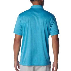 Polos Ropa deportiva Casual en blanco Manga corta Algodón Tallas grandes Color azul claro Ropa de verano MOQ bajo Ropa de hombre Polo - Product Image 2