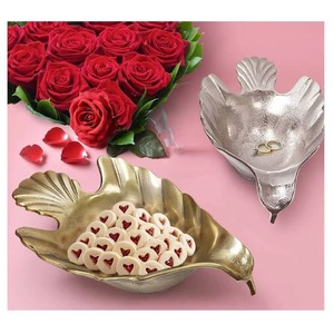 Elegant Small Leaf Shaped Ring Holder Metal Jewelry Organizer Trinket Dish Vanity Perfect for Dresser Christmas & Wedding Gifts - Product Image 5