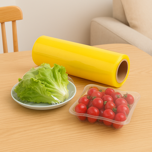 Chuyên nghiệp lớp PVC thực phẩm bọc phim cuộn, kích thước tùy chỉnh nhựa bám bọc cho thịt, hải sản, trái cây và rau quả - Product Image 1