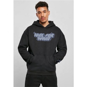 Sweat-shirt à capuche surdimensionné personnalisé en molleton 100 % coton pour homme, tendance 2024, avec logo en relief et broderie, collection hiver - Product Image 4
