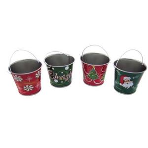 Boîte de rangement alimentaire créative en métal, petit seau pour bonbons et snacks, idéale comme cadeau de Noël - Product Image 2