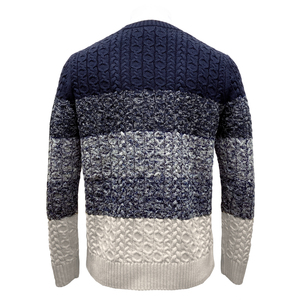 Premium Men's O Neck Character Cable Knit Long Sleeve <b>Pullover</b> <b>Sweater</b> Comfortable Slim Fit Breathable Quick-Dry Extrafine - Product Image 2