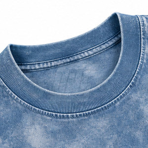 เสื้อยืดโอเวอร์ไซส์ทรงหลวมสไตล์สตรีทแวร์ผ้าฝ้ายลำลองแฟชั่นแนวอเมริกัน ตกแต่งด้วยเทคนิค Acid Wash  ผลิตโดยผู้ผลิตเสื้อผ้าตามสั่ง - Product Image 5