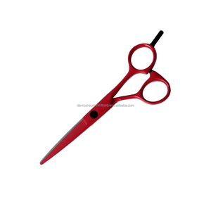 Tijeras de acero inoxidable, color rojo, para el pelo - Product Image 5