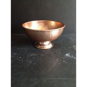 Tazón de comida y ensalada para el hogar con cuchara, diseño de tendencia, forma redonda, cobre, Metal pulido, tazón para servir alimentos, hecho a mano a granel - Product Image 5